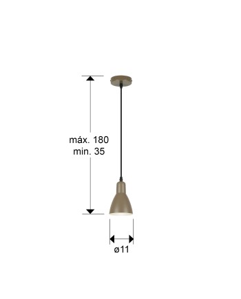 I3-AFRA- LAMPARA 1L -MARRON